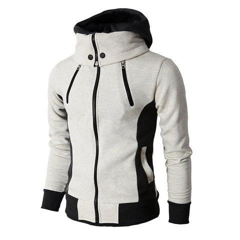 Trendy Men's Zip Up Hooded Sports Cardigan