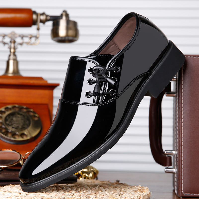 Stylish Lace-Up Leather Business Casual Shoes for Men