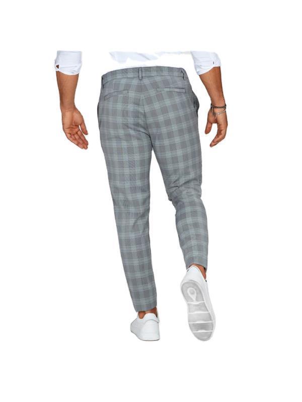 Plaid Casual Trousers for Men