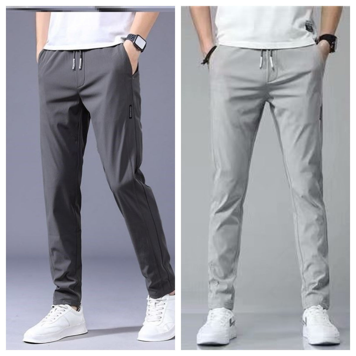 Korean Style Loose Fit Drawstring Pants for Men