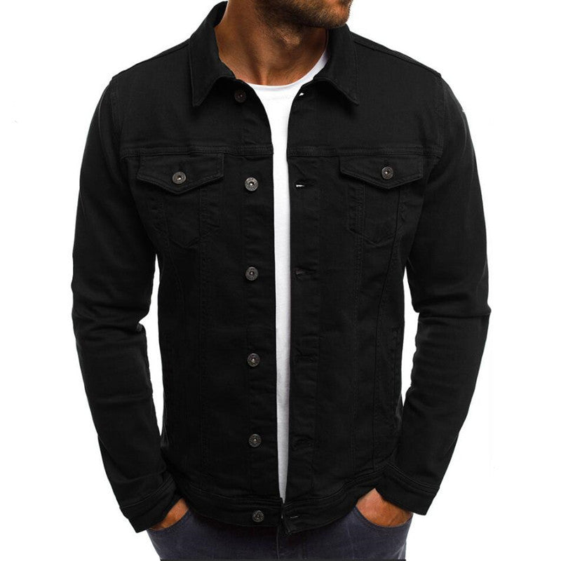 Stylish Casual Denim Jacket for Men - Everyday Button Shirt