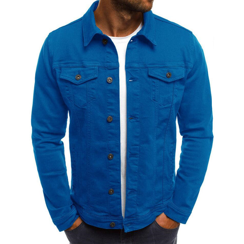 Stylish Casual Denim Jacket for Men - Everyday Button Shirt