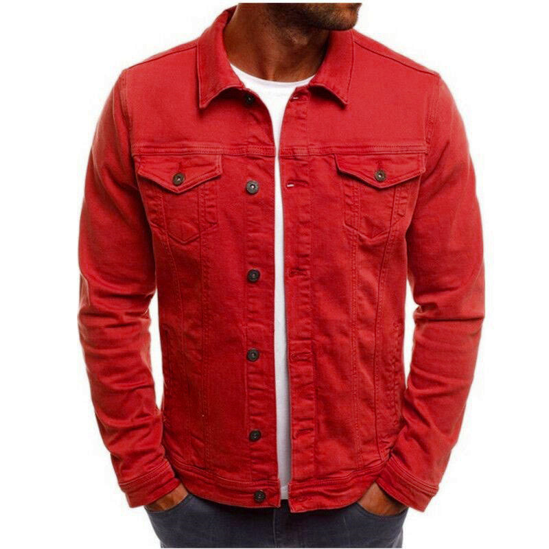 Stylish Casual Denim Jacket for Men - Everyday Button Shirt