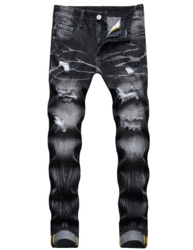 Men's Vintage Distressed Denim Jeans