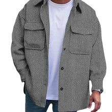 Trendy Men's Polo Collar Coat for Work and Casual Wear