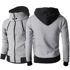 Trendy Men's Zip Up Hooded Sports Cardigan