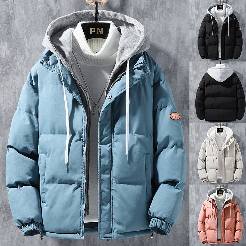 Stylish Thickened Hooded Jacket for Men - Winter Windproof Coat