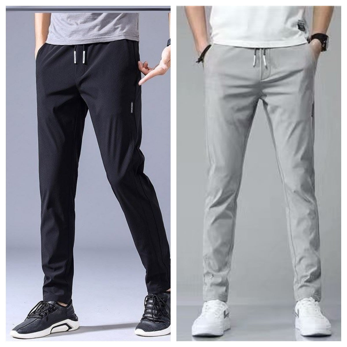 Korean Style Loose Fit Drawstring Pants for Men