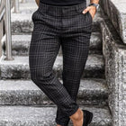 Plaid Casual Trousers for Men